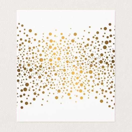 Stijlvolle witte en gouden Confetti | Kaarten plaa (Binnenkant ongevouwen)
