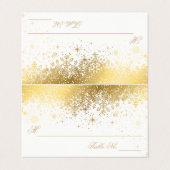 Stijlvolle witte en gouden sneeuwvlokken| Kaarten  (Buitenkant ongevouwen)