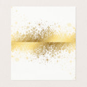 Stijlvolle witte en gouden sneeuwvlokken| Kaarten  (Binnenkant ongevouwen)