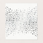 Stijlvolle witte en zilveren Confetti | Kaarten pl (Buitenkant ongevouwen)