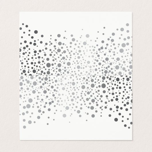 Stijlvolle witte en zilveren Confetti | Kaarten pl (Buitenkant ongevouwen)