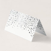 Stijlvolle witte en zilveren Confetti | Kaarten pl (Achterkant)