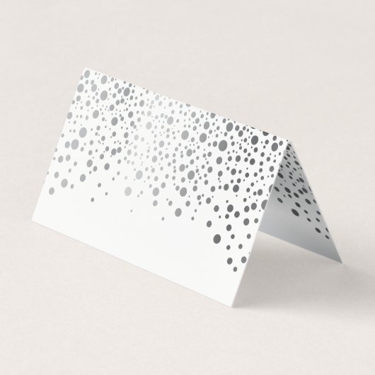 Stijlvolle witte en zilveren Confetti | Kaarten pl (Achterkant)