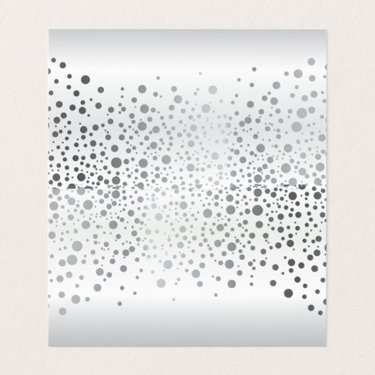 Stijlvolle witte en zilveren Confetti | Kaarten pl (Binnenkant ongevouwen)
