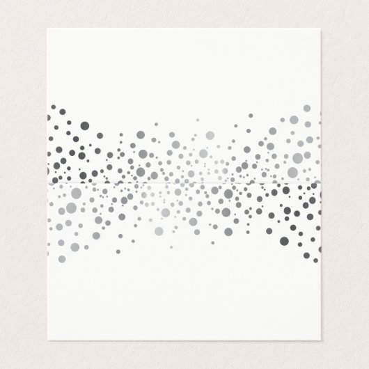 Stijlvolle witte en zilveren Confetti | Kaarten pl (Buitenkant ongevouwen)