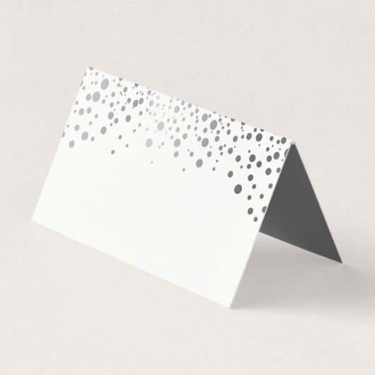 Stijlvolle witte en zilveren Confetti | Kaarten pl (Voorkant)