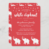 Stijlvolle, witte feestdagen kaart (Voorkant / Achterkant)