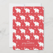 Stijlvolle, witte feestdagen kaart (Achterkant)