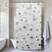 Stijlvolle Witte Glitter Sequin Douchegordijn