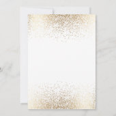 Stijlvolle Witte & Gouden Berg Bruiloft Kaart (Achterkant)