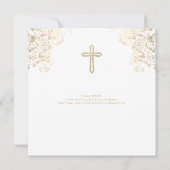 Stijlvolle witte gouden bijbel Verse bevestiging Kaart (Achterkant)