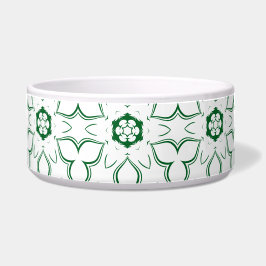 Stijlvolle witte & groene Pet Bowl Voerbakje