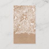 Stijlvolle witte hallo florale kraft-typografie visitekaartje (Achterkant)