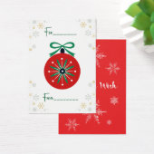  stijlvolle witte kerstkaartje visitekaartje (Bureau)