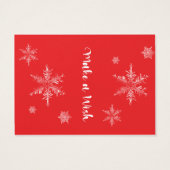  stijlvolle witte kerstkaartje visitekaartje (Achterkant)