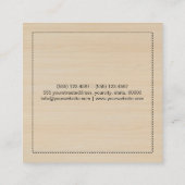 Stijlvolle witte lips Makeup artistiek modern hout Vierkante Visitekaartje (Achterkant)