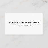 Stijlvolle witte moderne voor- en achterkant geper visitekaartje (Voorkant)