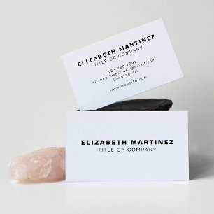 Stijlvolle witte moderne voor- en achterkant geper visitekaartje