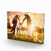 Stijlvolle witte overlay | Foto van uw familie (Rechts)