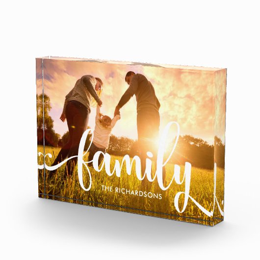 Stijlvolle witte overlay | Foto van uw familie (Rechts)