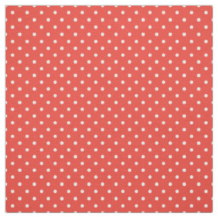 Stijlvolle witte polka stippen op felrode patroons stof