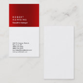 Stijlvolle, witte professionele platte manager visitekaartje (Voorkant / Achterkant)