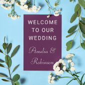 Stijlvolle witte script aangepaste bruiloft welkom raamsticker