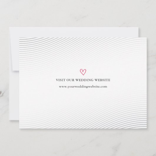 Stijlvolle witte scriptfoto De datum Kaart opslaan (Achterkant)