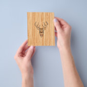 Stijlvolle witte staart buck Antlers Light Wood Gr Flyer (Hand)