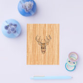 Stijlvolle witte staart buck Antlers Light Wood Gr Flyer (Enkel)