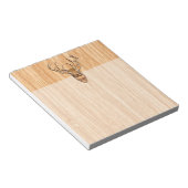 Stijlvolle witte staart buck Antlers Light Wood Gr Notitieblok (Schuin)