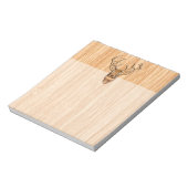 Stijlvolle witte staart buck Antlers Light Wood Gr Notitieblok (Linkerzijde)