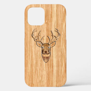 Stijlvolle witte staart Der Head Light Wood Graan Case-Mate iPhone Case