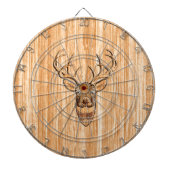Stijlvolle witte staart Duistere Buck Head Light W Dartbord (Voorkant)