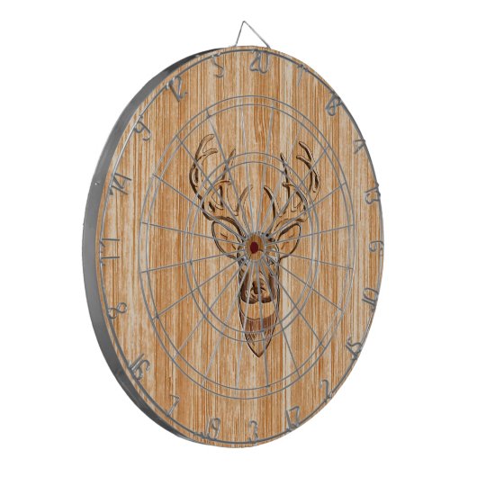 Stijlvolle witte staart Duistere Buck Head Light W Dartbord (Voorkant Links)