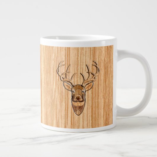 Stijlvolle witte staart Duistere Buck Head Light W Grote Koffiekop (Rechts)