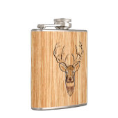 Stijlvolle witte staart Duistere Buck Head Light W Heupfles (Rechts)