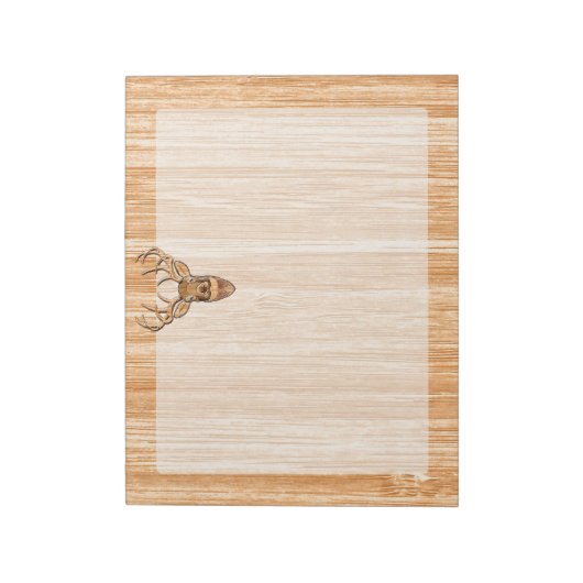 Stijlvolle witte staart Duistere Buck Head Light W Notitieblok (Linkerzijde)