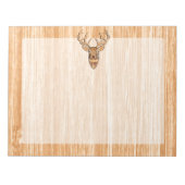 Stijlvolle witte staart Duistere Buck Head Light W Notitieblok (Voorkant)