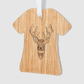 Stijlvolle witte staart Duistere Buck Head Light W Ornament (voorkant)