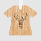 Stijlvolle witte staart Duistere Buck Head Light W Ornament (voorkant)