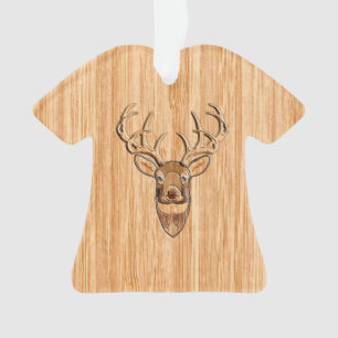 Stijlvolle witte staart Duistere Buck Head Light W Ornament