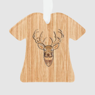 Stijlvolle witte staart Duistere Buck Head Light W Ornament