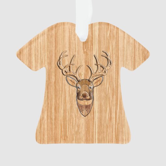 Stijlvolle witte staart Duistere Buck Head Light W Ornament (voorkant)