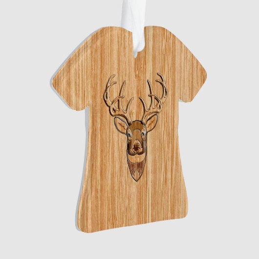 Stijlvolle witte staart Duistere Buck Head Light W Ornament (voorkant)