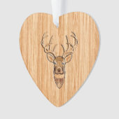 Stijlvolle witte staart Duistere Buck Head Light W Ornament (voorkant)