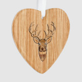 Stijlvolle witte staart Duistere Buck Head Light W Ornament (voorkant)