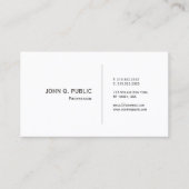 Stijlvolle witte strakke duidelijke ontwerp chique visitekaartje (Voorkant)