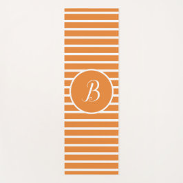 Stijlvolle witte strepen Monogram Letter B Yoga Ma Yogamat