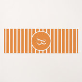 Stijlvolle witte strepen Monogram Letter B Yoga Ma Yogamat (Voorkant (horizontaal))